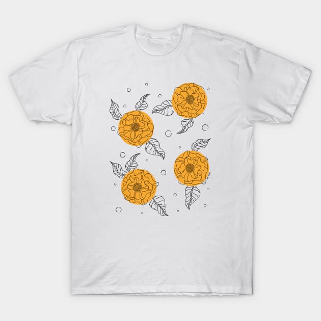 Sketchy Flowers T-Shirt by ludvago